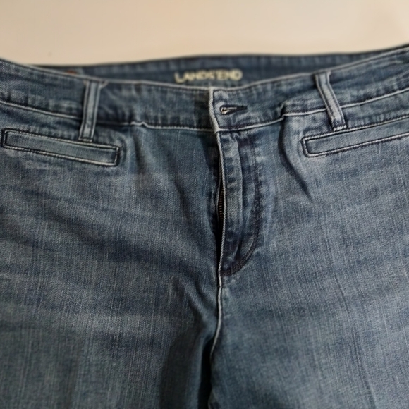 Lands' End Size 16 Women's Flare Wide Leg Blue Jeans - Picture 3 of 12
